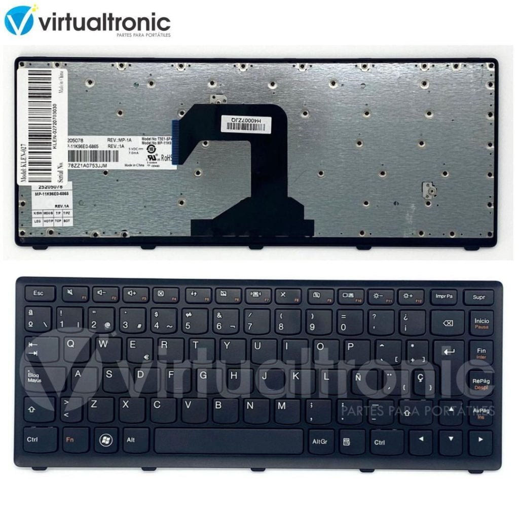 Teclado Lenovo S400 Marco Negro Virtual Tronic