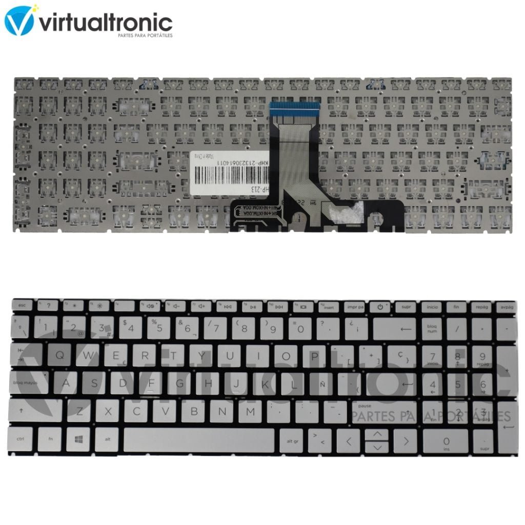 Teclado Hp 15 EH Gris Plata Espa Ol OEM Virtual Tronic