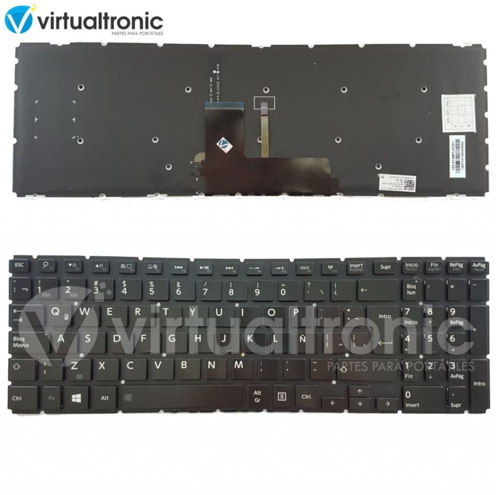 Teclado Toshiba C50 B C55 B C55t B Negro Con Marco Virtual Tronic