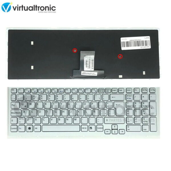 Teclado Sony EB Blanco Con Marco