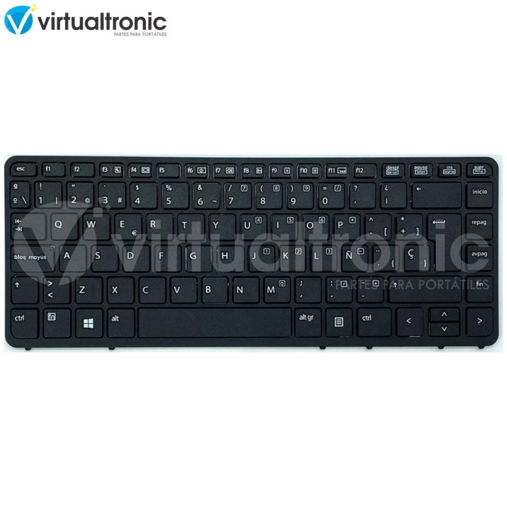 Teclado Hp Elitebook 840 G1 840 G2 850 G1 850 G2 Marco Negro Oem Virtual Tronic 0632