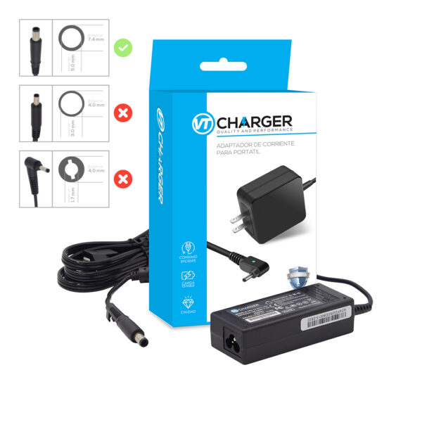 Cargador Dell 19.5V 3.34A 65W VT-CHARGER 7.4*5.0