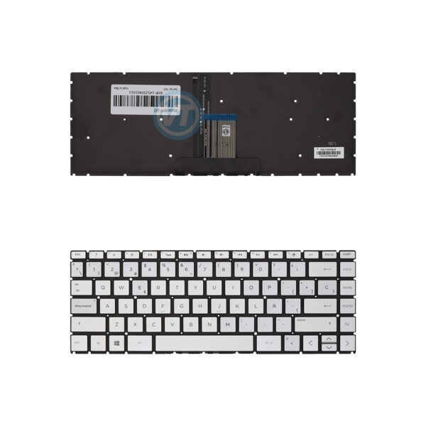 Teclado Hp 14-DQ Gris Plata Español Iluminado