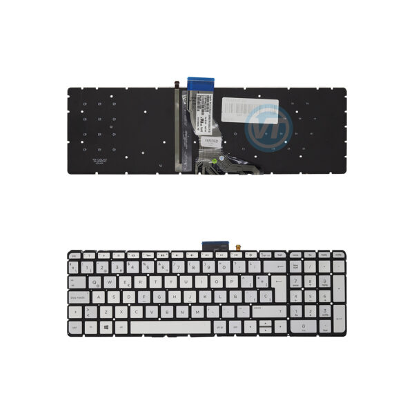 Teclado Hp 15-Ab 15-An 15-Ak 15-Ae Gris Plata Iluminado