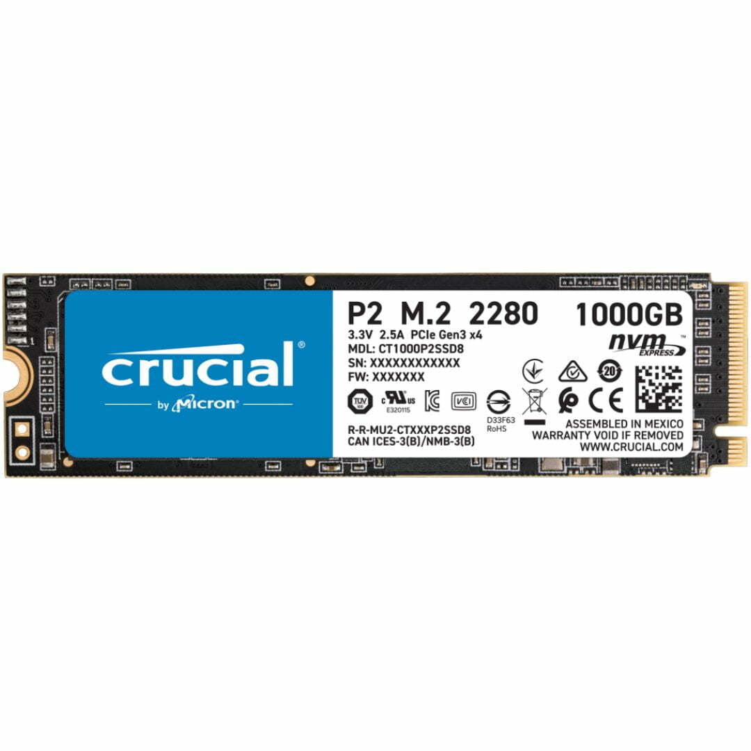 Todo tipo de Dispersión Asistente DISCO SSD M2 PCIe NVMe 1000GB CRUCIAL Ref: P2 - Virtual Tronic